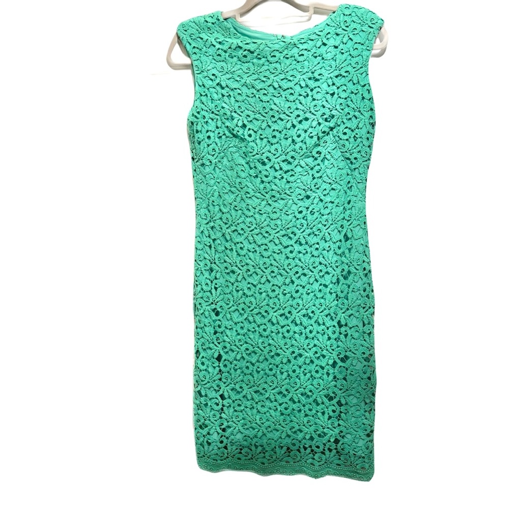 Lauren Ralph Lauren Teal Lace Mini Dress